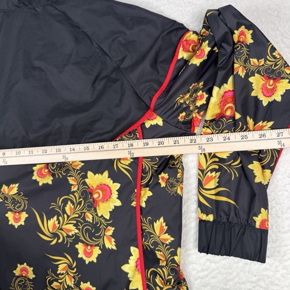 Nike Floral Windrunner Jacket Women's Medium Full Zip Vented Sportswear Black - Picture 5 of 11